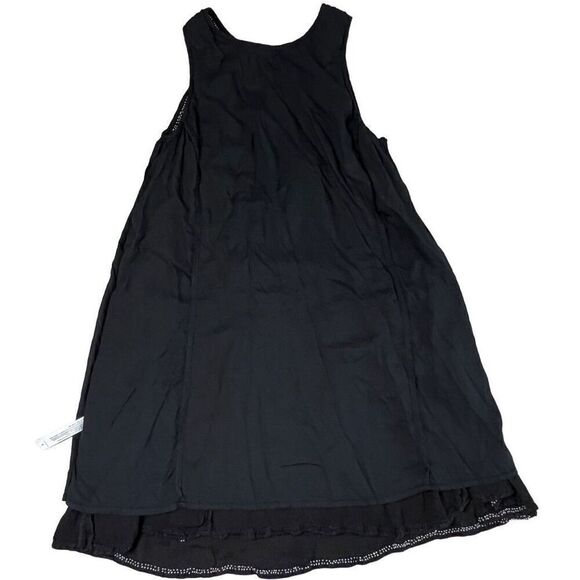 Free People Black Embellished Gauze Peasant Beads Sleeveless Tank Blouse XS NWOT - Picture 9 of 12